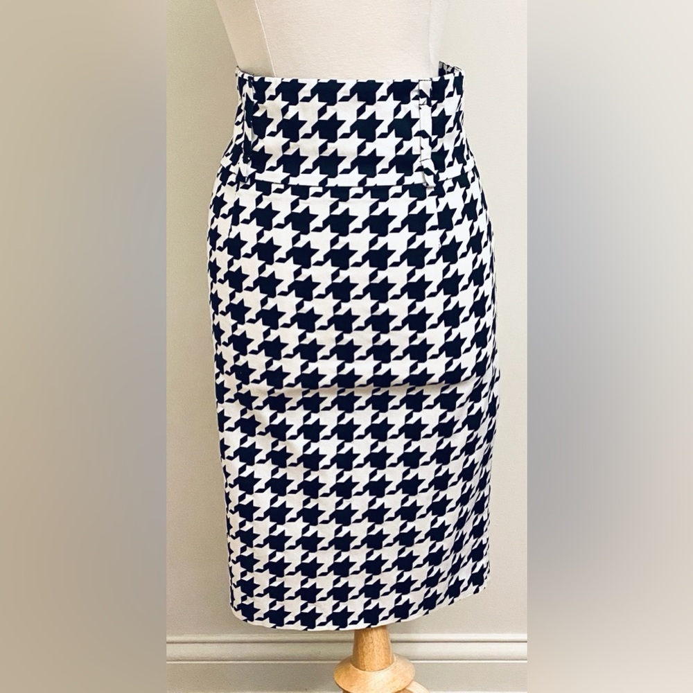 Body Central Black White Houndstooth SZ 8 Retro Pinup Clueless Preppy 90s Skirt